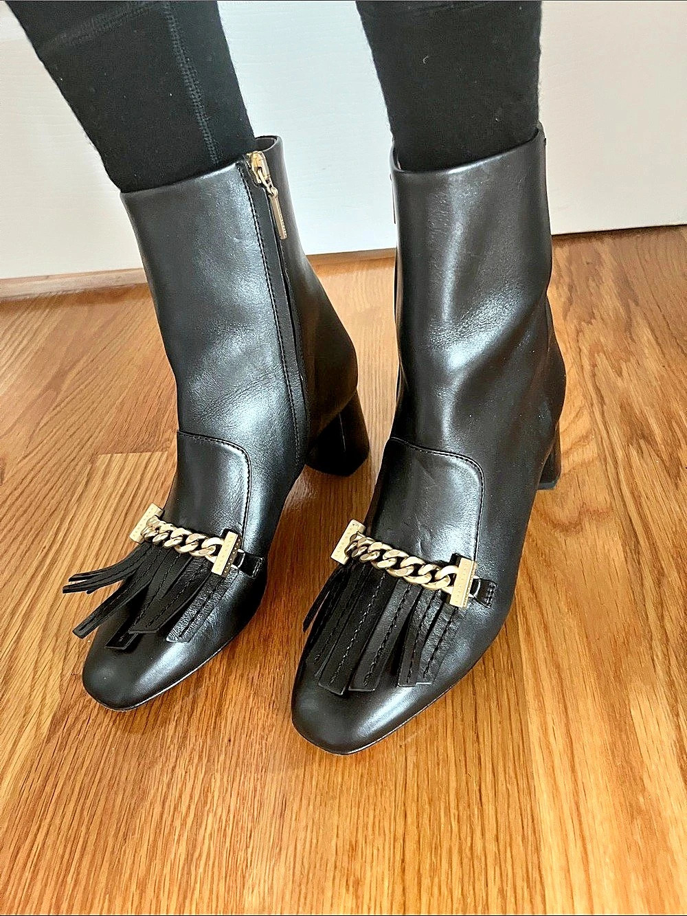 BOSS Black Heeled Ankle Boots EU 35